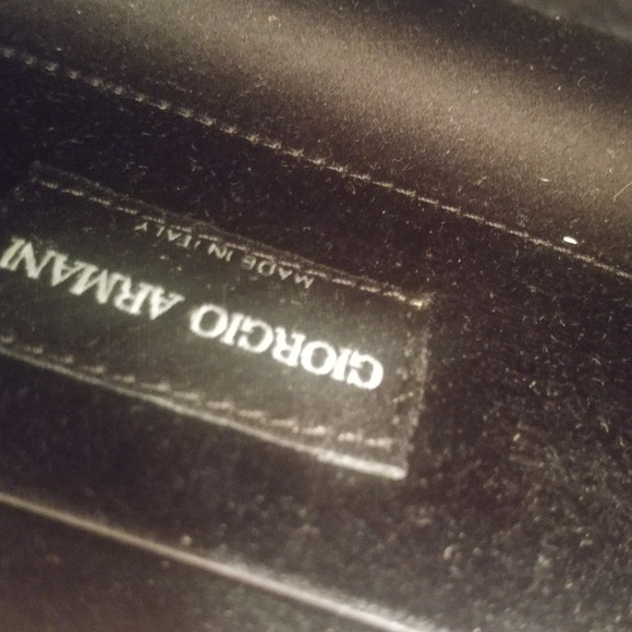 Giorgio Armani Silver Leather Beaded Magnetic Bag - Picture 6 of 8